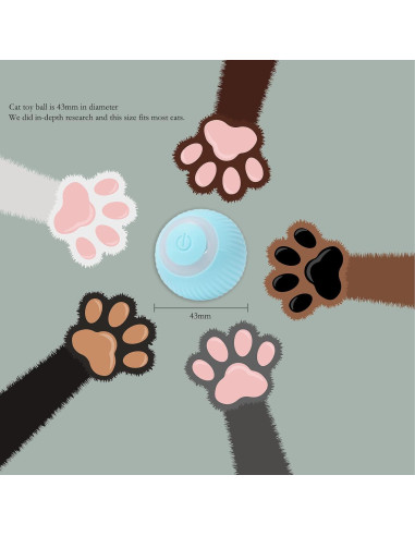 Bola Interactiva para Gatos Found Notice - Recargable y Segura