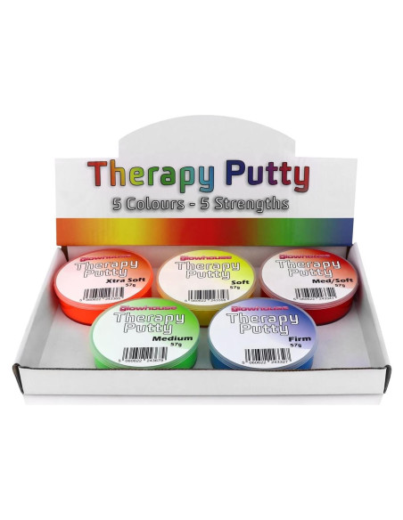 Juego de 5 Masillas Terapéuticas Apretable Glowhouse 57g