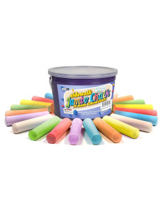Tiza de Acera Jumbo ArtCreativity 38 Piezas Lavable para Niños