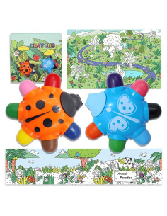 Crayones Beetle HengNexus para Niños 1-3 Años, Set 2 Piezas