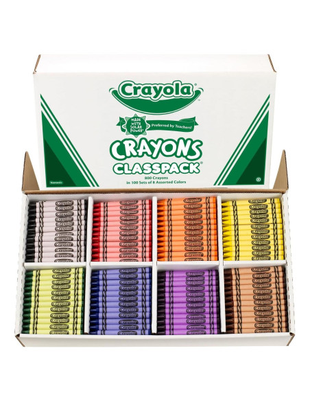 Caja de 800 Crayones Crayola Classpack 8 colores - No tóxicos