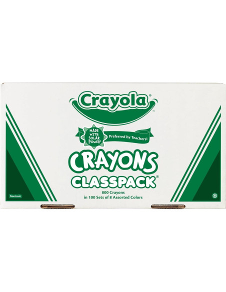 Caja de 800 Crayones Crayola Classpack 8 colores - No tóxicos