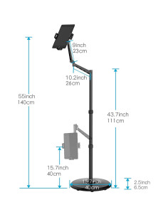Soporte de Piso para Tableta Smatree Ajustable 40-140 cm 2