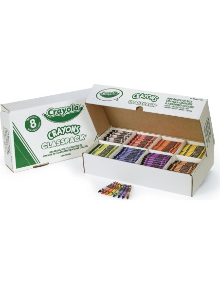 Caja de 800 Crayones Crayola Classpack 8 colores - No tóxicos