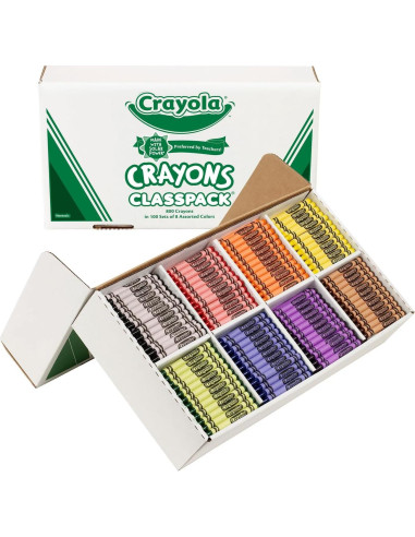 Caja de 800 Crayones Crayola Classpack 8 colores - No tóxicos