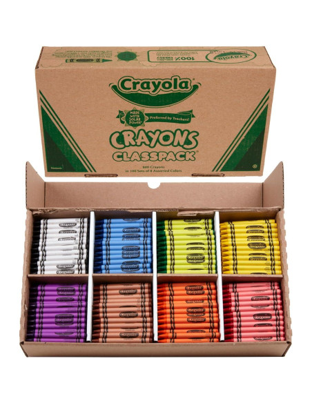 Caja de 800 Crayones Crayola Classpack 8 colores - No tóxicos