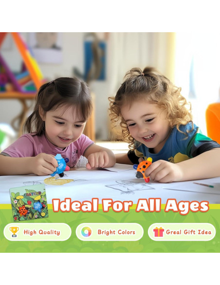 Crayones Beetle HengNexus para Niños 1-3 Años, Set 2 Piezas