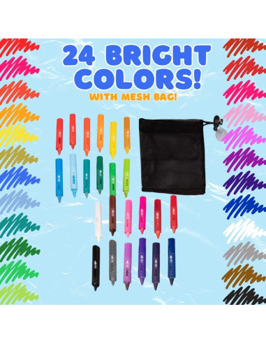 Set de Crayones para Baño SCS Direct - 24 Colores Lavables