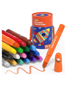 Crayones Lavables No Tóxicos JUPITEARTH 18 Colores para Niños
