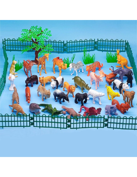 BAIVYLE 53 Figuras de Animales Safari Plástico Educativas 5.6 cm