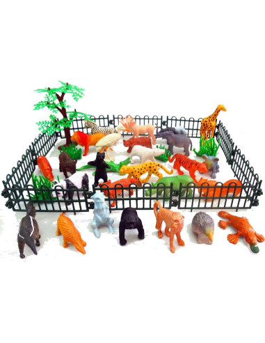 BAIVYLE 53 Figuras de Animales Safari Plástico Educativas 5.6 cm