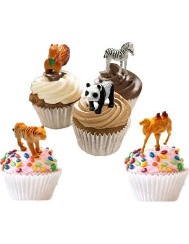 BAIVYLE 53 Figuras de Animales Safari Plástico Educativas 5.6 cm