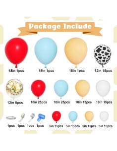 Kit Arco de Globos de Granja Ouddy Party 170 Piezas 2