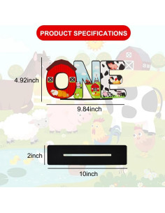 Centros de Mesa de Granja ONE BAOOOFUL para Primer Cumpleaños 2