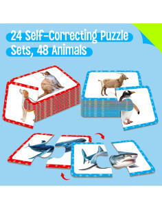 Rompecabezas de Emparejamiento de Animales SpriteGru 48 Piezas 2
