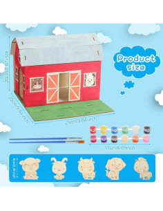 Kit de Manualidades de Pintura Granero Madera DoubleFill 25x20cm 2