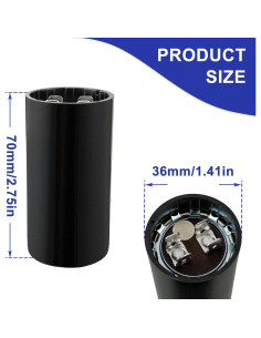 Capacitor de Arranque BOJACK CD60 43-52uF 250V Redondo 2