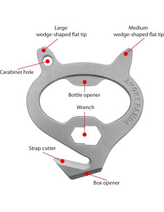 Multiherramienta de llavero 7 en 1 Angry Panda - Acero Inoxidable 2