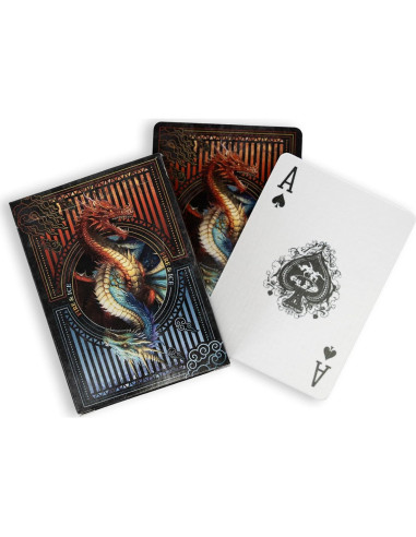 Baraja de Cartas Temática Dragón Fuego y Hielo Springbok
