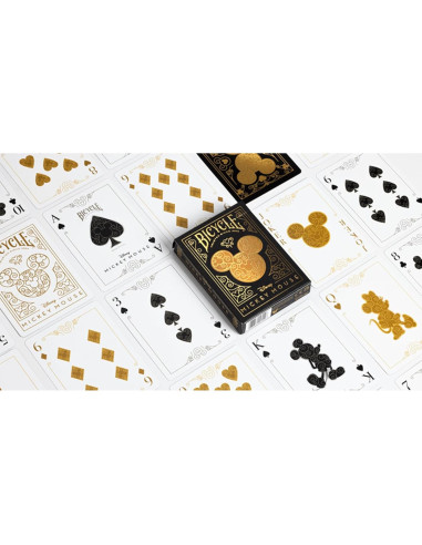 Mazo de Cartas Disney Mickey Mouse - Dorado y Negro - 99.58g