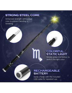 Varita Mágica Iluminada WizWonders Escorpio 5 Colores LED 2