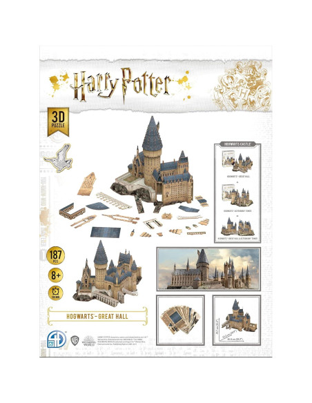 Rompecabezas 3D Gran Comedor Harry Potter 185 Piezas 4D Cityscape Rompecabezas 3D Gran Comedor Harry Potter 185 Piezas 4D Cityscape