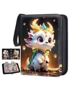 Carpeta Tenmorn para Cartas TCG 400 Bolsillos Negra