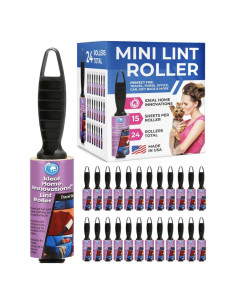 Mini Rodillos Quitapelusas Ideal Home 24 Rollos 360 Hojas