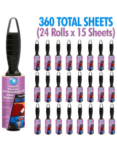 Mini Rodillos Quitapelusas Ideal Home 24 Rollos 360 Hojas 2
