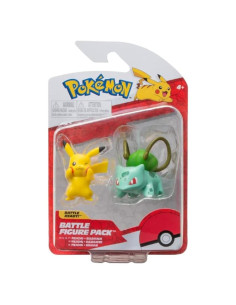 Figura de Batalla Pokémon 2 PK Bulbasaur y Pikachu - JAZWARES