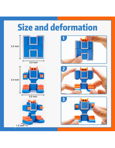 26 Piezas Robots del Alfabeto Alphabots para Niños 3-5 Años