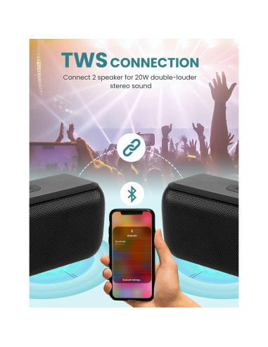 Altavoz Bluetooth LENRUE A52 Portátil 12H Sonido Claro