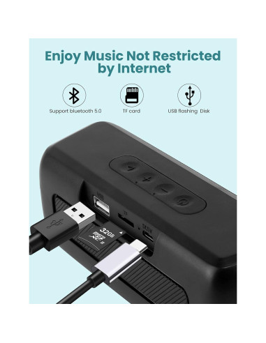 Altavoz Bluetooth LENRUE A52 Portátil 12H Sonido Claro