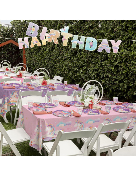 Kit de Fiesta de Cumpleaños Unicornio Gatherfun para 24 Invitados
