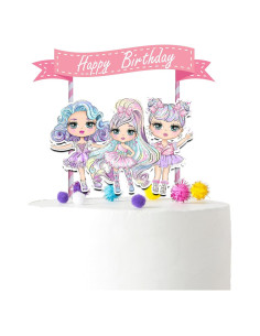 Adorno de pastel de muñecas PC 20x17 cm para cumpleaños