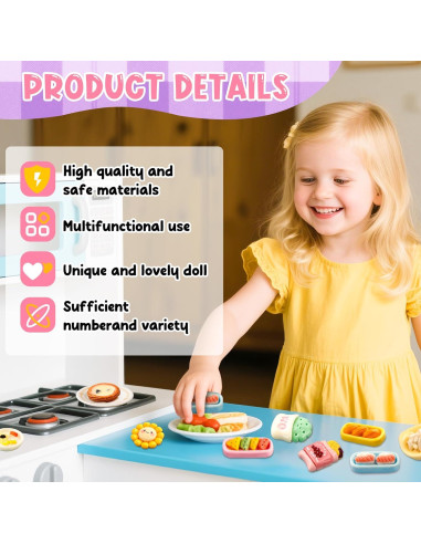 50 Piezas Mini Comida de Resina para Muñecas y Jardines