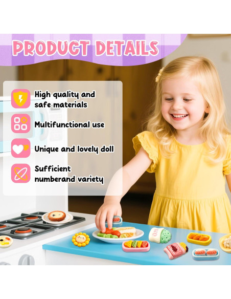 50 Piezas Mini Comida de Resina para Muñecas y Jardines