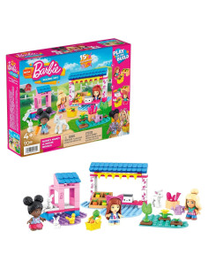 Juego de Construcción MEGA Barbie Mercado de Agricultores - 3 Muñecas y 4 Mascotas