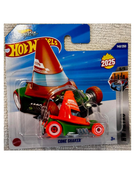 Auto de Juguete Hot Wheels Cone Shaker Verde/Naranja 148/250 Auto de Juguete Hot Wheels Cone Shaker Verde/Naranja 148/250