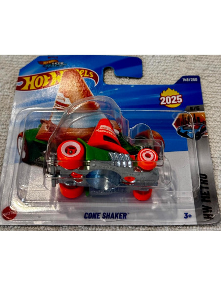 Auto de Juguete Hot Wheels Cone Shaker Verde/Naranja 148/250 Auto de Juguete Hot Wheels Cone Shaker Verde/Naranja 148/250