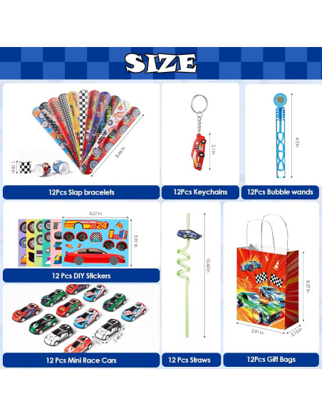 Favoritos de Fiesta de Coche de Carreras Vanblue 12 Piezas