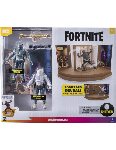 Conjunto Sala del Agente Meowscles Jazwares con 2 Figuras 17 cm