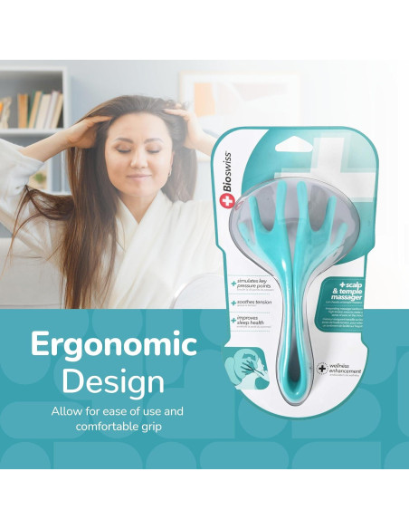 Masajeador de Cabeza BioSwiss 4 Perillas Ergonómico