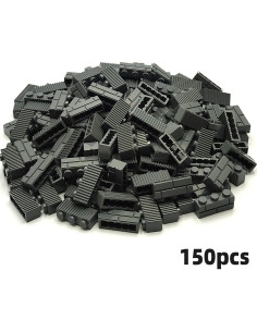 Ladrillos de Construcción ZHX 1x3 Gris Oscuro 150 Piezas 2