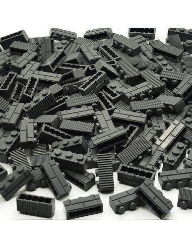 Ladrillos de Construcción ZHX 1x3 Gris Oscuro 150 Piezas