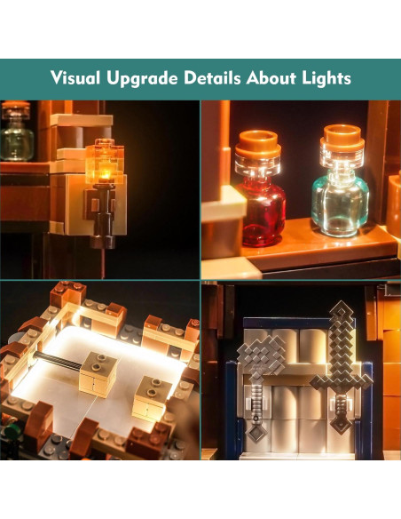 Kit de luz LED LocoLee para LEGO 21272 Mansión en el bosque