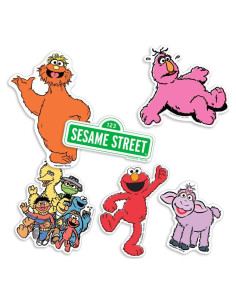 Pegatinas coleccionables Popfunk Plaza Sésamo - Oscar, Abby, Big Bird