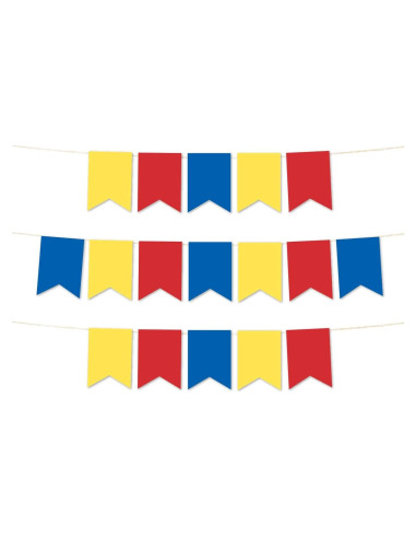 Banderín Colgante Andaz Press 24 Banderines 3.66m Cumpleaños