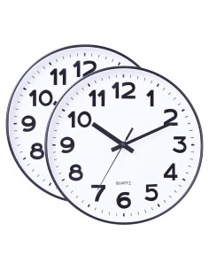 Reloj de Pared Silencioso 30 cm 2 Piezas Foraineam