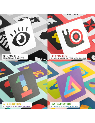 Tarjetas Flash de Estimulación Visual Richgv 0-36 Meses